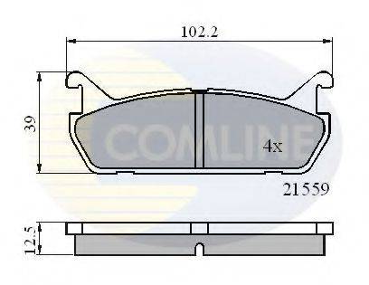 COMLINE CBP0875 Комплект гальмівних колодок, дискове гальмо