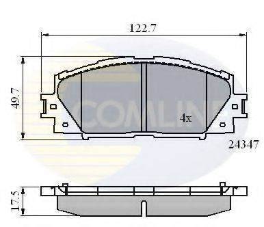 COMLINE CBP01612 Комплект гальмівних колодок, дискове гальмо