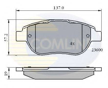 COMLINE CBP01748 Комплект гальмівних колодок, дискове гальмо