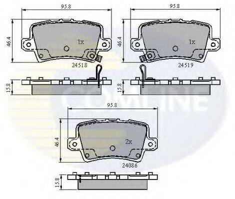 COMLINE CBP31587 Комплект гальмівних колодок, дискове гальмо