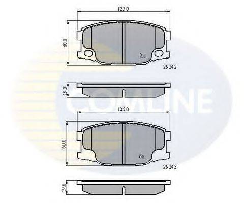 COMLINE CBP01088 Комплект гальмівних колодок, дискове гальмо