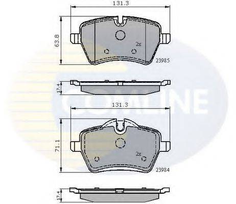 COMLINE CBP01673 Комплект гальмівних колодок, дискове гальмо