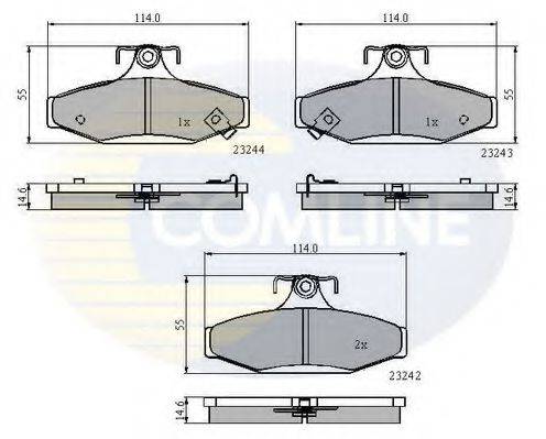 COMLINE CBP3586 Комплект гальмівних колодок, дискове гальмо