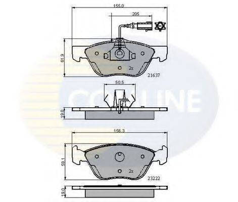 COMLINE CBP11772 Комплект гальмівних колодок, дискове гальмо