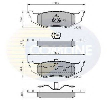 COMLINE CBP01100 Комплект гальмівних колодок, дискове гальмо