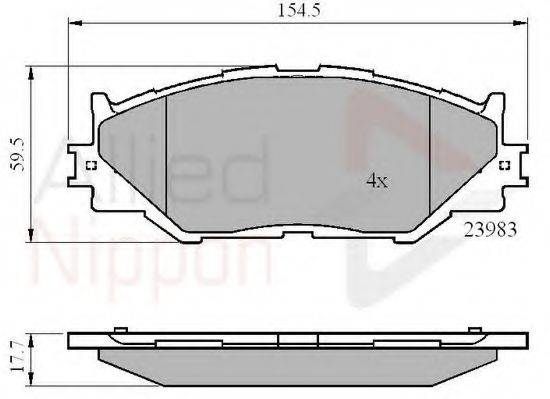 COMLINE ADB01632 Комплект гальмівних колодок, дискове гальмо