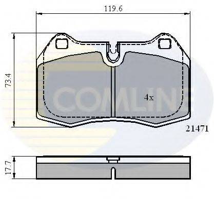 COMLINE CBP01097 Комплект гальмівних колодок, дискове гальмо