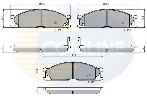 COMLINE CBP3863 Комплект гальмівних колодок, дискове гальмо