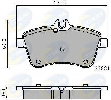 COMLINE CBP01723 Комплект гальмівних колодок, дискове гальмо