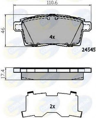 COMLINE CBP01731 Комплект гальмівних колодок, дискове гальмо