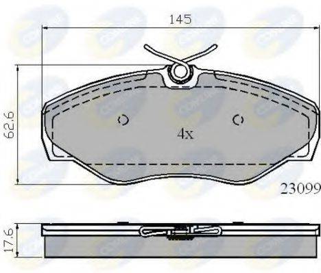 COMLINE CBP01780 Комплект гальмівних колодок, дискове гальмо