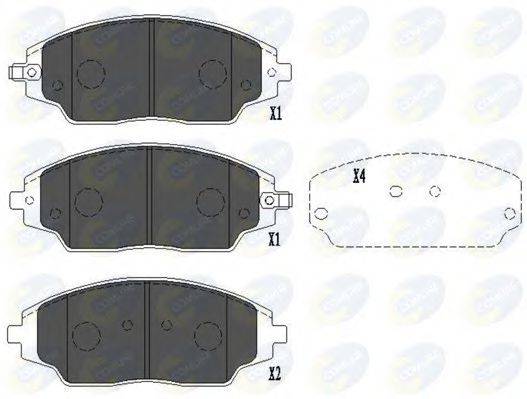 COMLINE CBP36083 Комплект гальмівних колодок, дискове гальмо