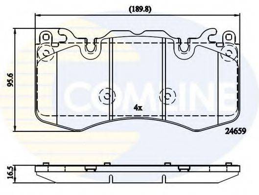 COMLINE CBP02211 Комплект гальмівних колодок, дискове гальмо