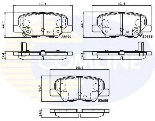 COMLINE CBP32238 Комплект гальмівних колодок, дискове гальмо