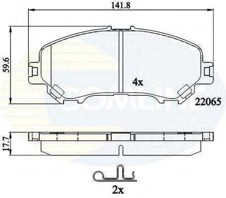 COMLINE CBP32278 Комплект гальмівних колодок, дискове гальмо