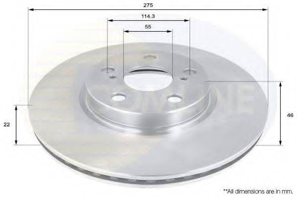 COMLINE ADC01155V гальмівний диск