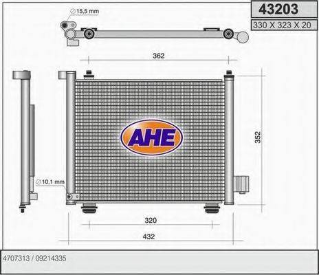 AHE 43203 Конденсатор, кондиціонер