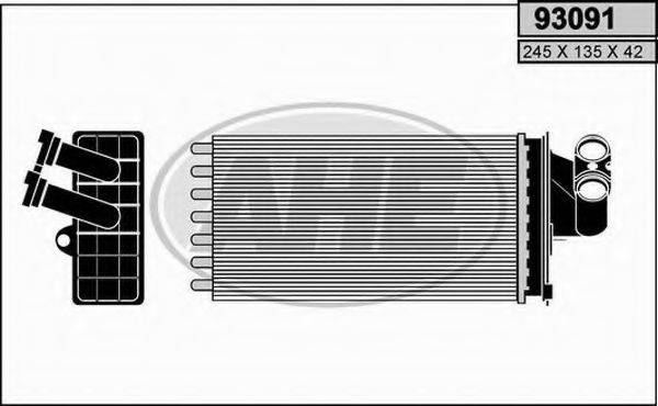 AHE 93091 Теплообмінник, опалення салону