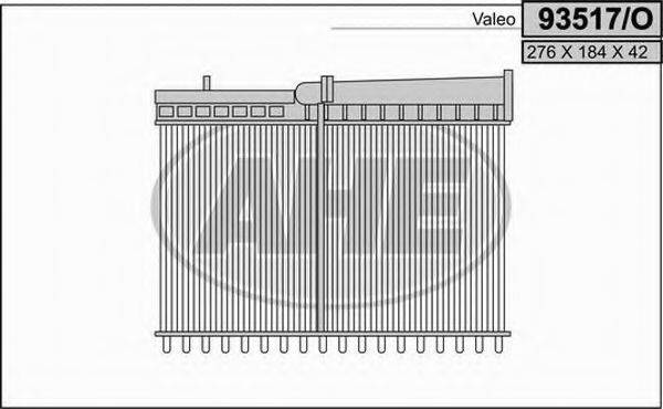 AHE 93517O Теплообмінник, опалення салону