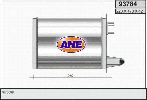 AHE 93784 Теплообмінник, опалення салону