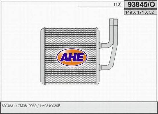 AHE 93845O Теплообмінник, опалення салону