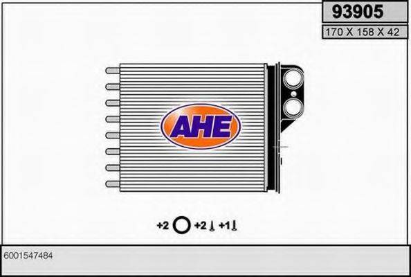 AHE 93905 Теплообмінник, опалення салону