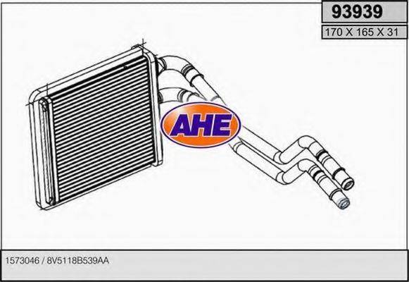 AHE 93939 Теплообмінник, опалення салону