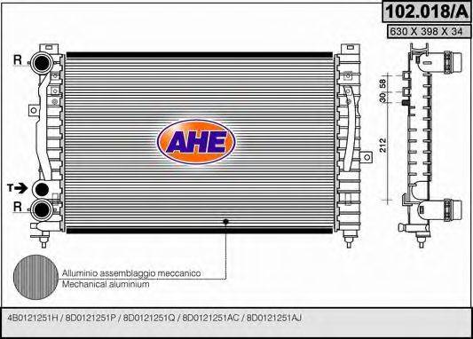 AHE 102018A Радіатор, охолодження двигуна