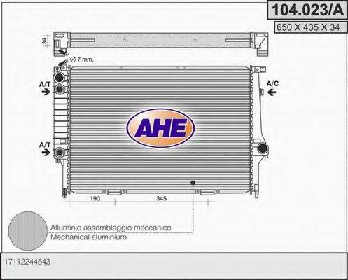 AHE 104023A Радіатор, охолодження двигуна