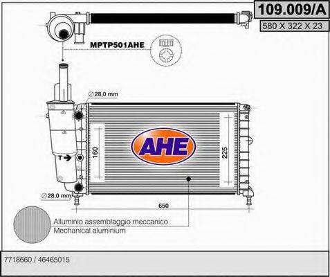 AHE 109009A Радіатор, охолодження двигуна