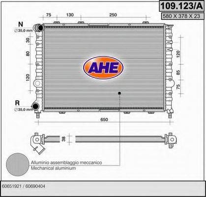 AHE 109123A Радіатор, охолодження двигуна