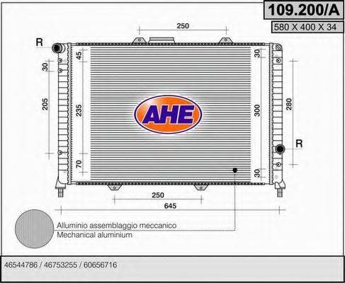 AHE 109200A Радіатор, охолодження двигуна