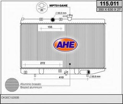 AHE 115011 Радіатор, охолодження двигуна