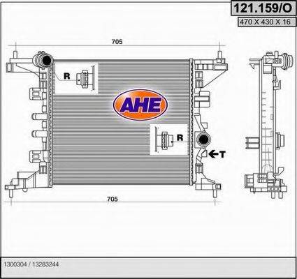 AHE 121159O Радіатор, охолодження двигуна