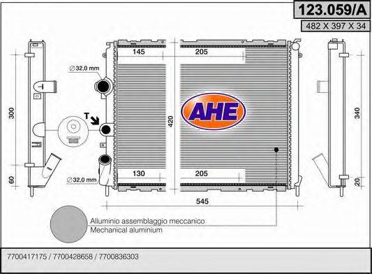 AHE 123059A Радіатор, охолодження двигуна