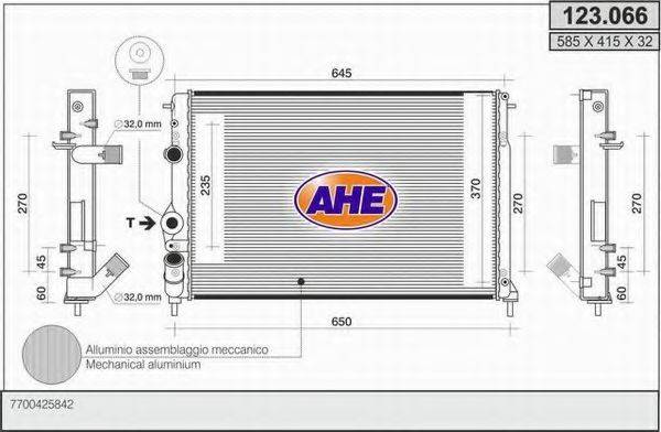 AHE 123066 Радіатор, охолодження двигуна