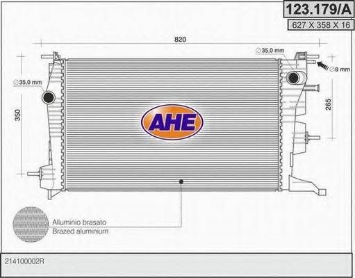 AHE 123179A Радіатор, охолодження двигуна