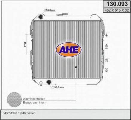 AHE 130093 Радіатор, охолодження двигуна