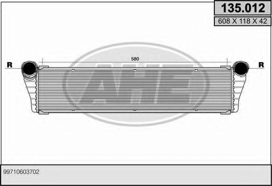 AHE 135012 Радіатор, охолодження двигуна