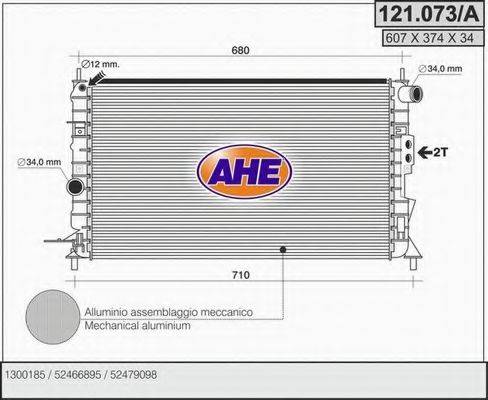 AHE 121073A Радіатор, охолодження двигуна