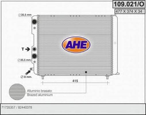 AHE 109021O Радіатор, охолодження двигуна