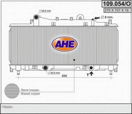 AHE 109054O Радіатор, охолодження двигуна