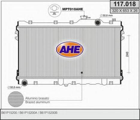 AHE 117018 Радіатор, охолодження двигуна