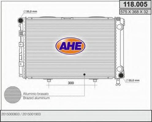 AHE 118005 Радіатор, охолодження двигуна