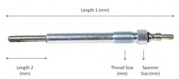 LUCAS DIESEL LP115 Свічка розжарювання