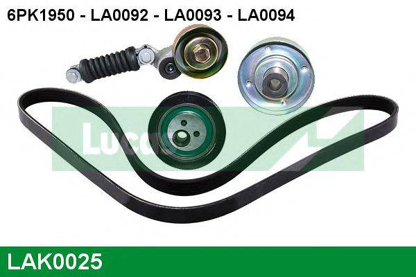 LUCAS ENGINE DRIVE LAK0025 Полікліновий ремінний комплект