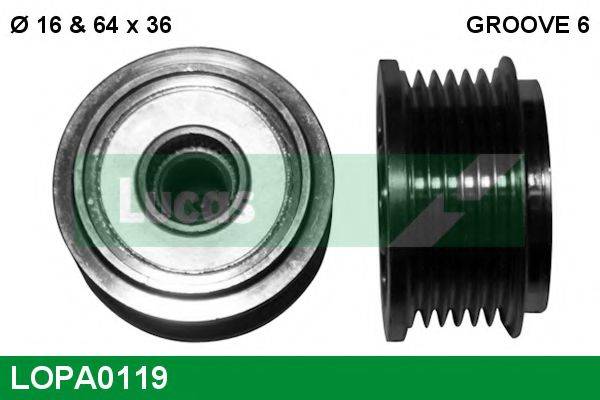 LUCAS ENGINE DRIVE LOPA0119 Механізм вільного ходу генератора