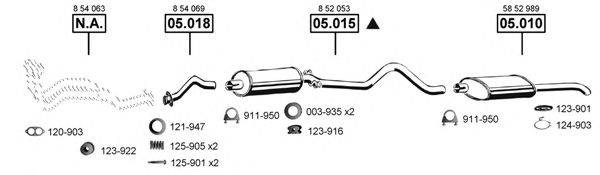 ASMET OP053415 Система випуску ОГ