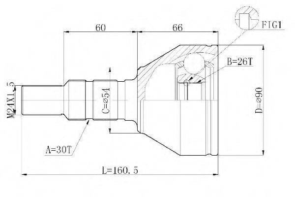 STATIM C243 Шарнірний комплект, приводний вал