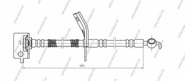 NPS H370I49 Гальмівний шланг